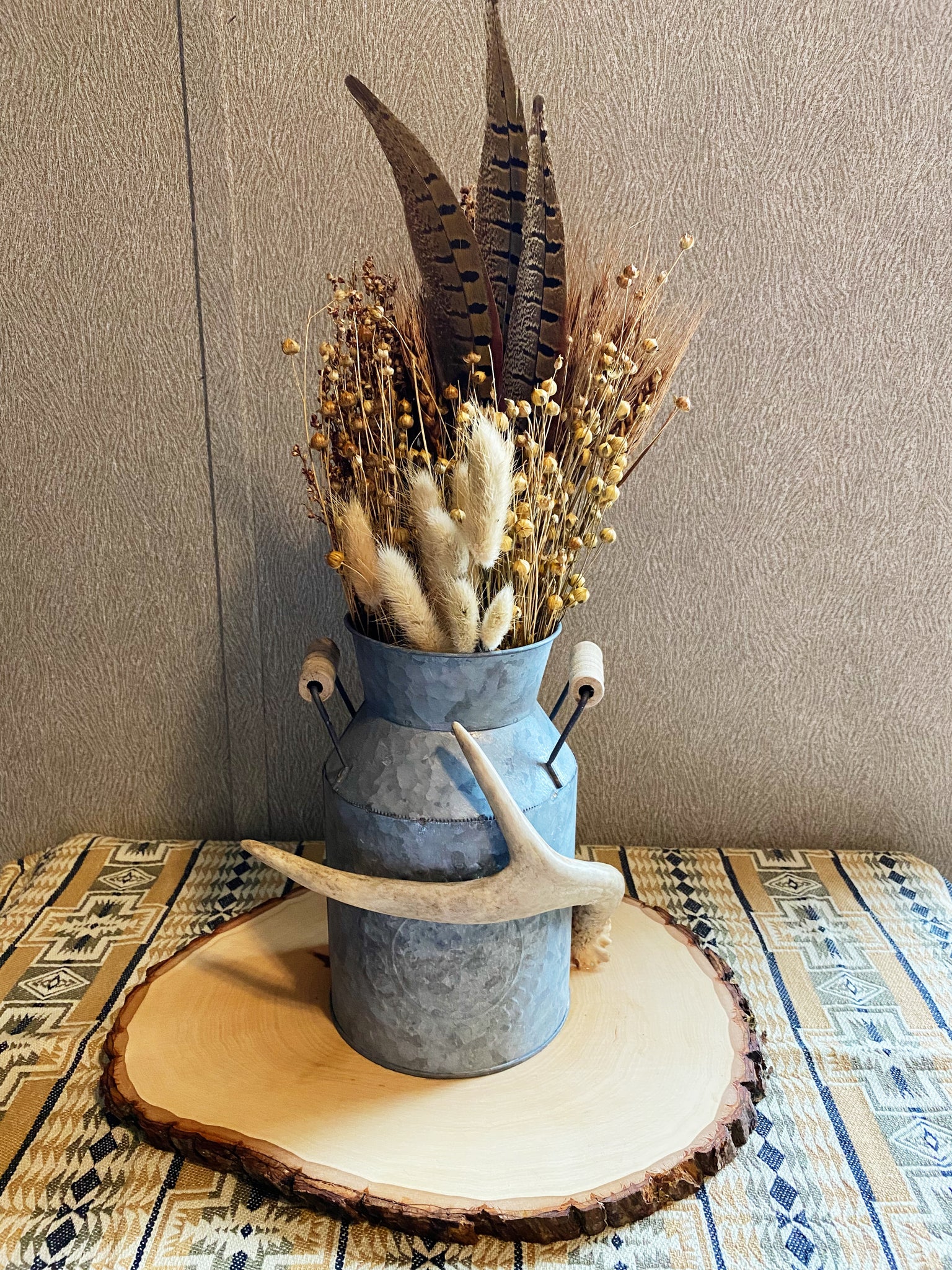 Tin Antler Vase