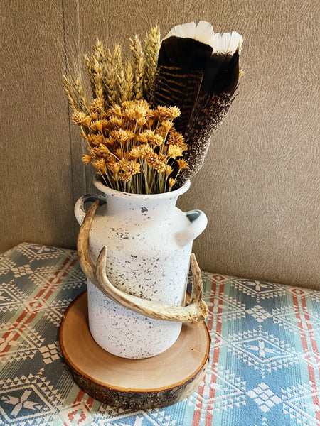 Aspen Antler Vase with Handles